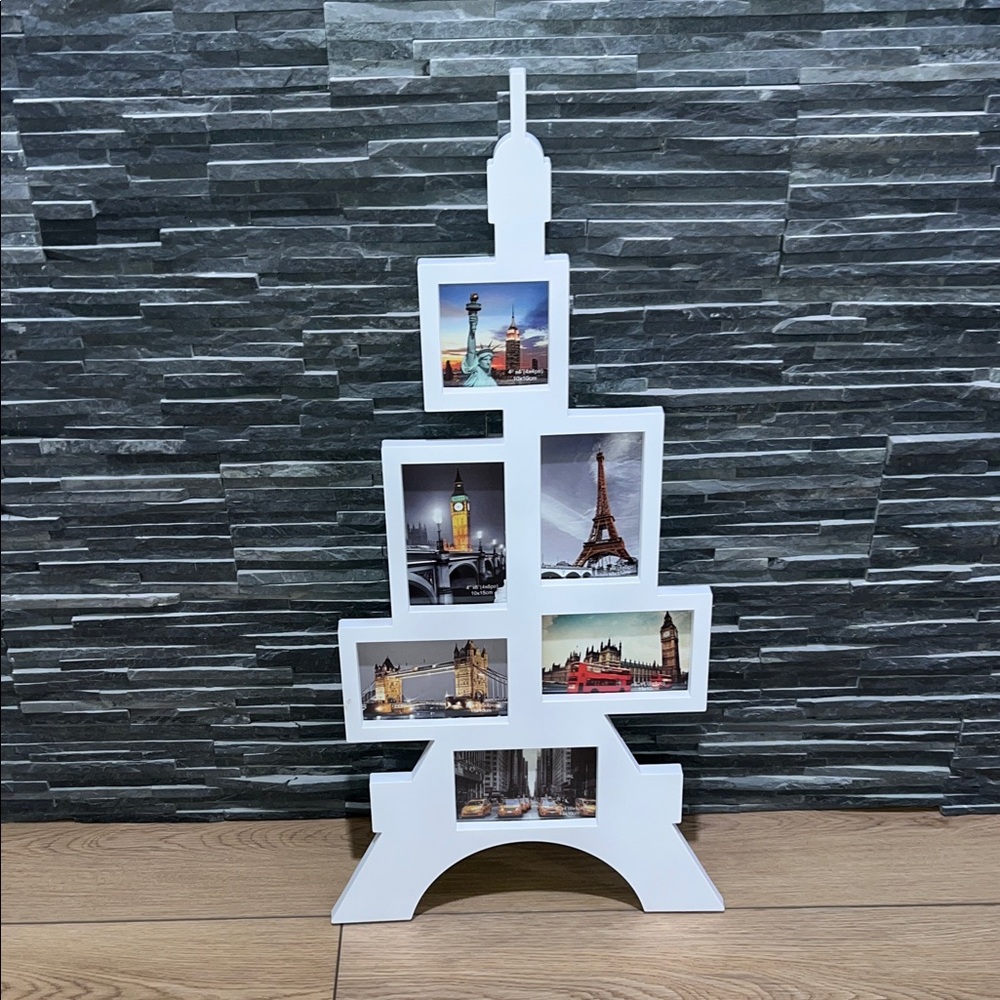 White Eiffel Tower Photo Frame - Picture 2 of 8
